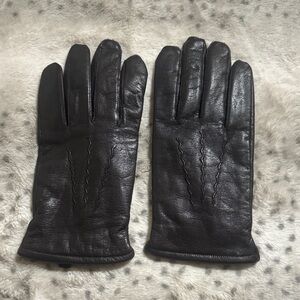 THINSULATE Men's Black Leather Gloves - Size L